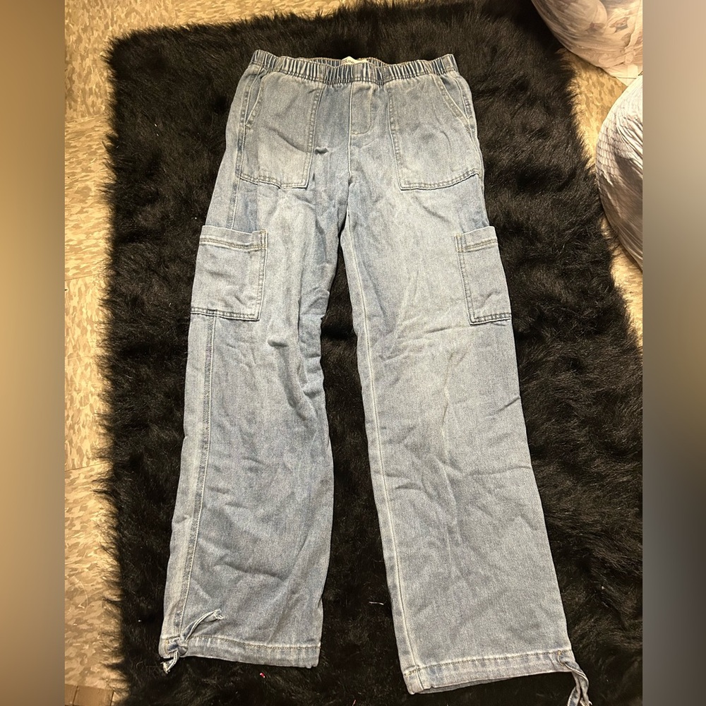 Men's Blue Cargo Jeans